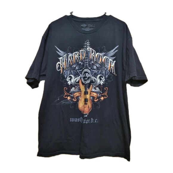 Vtg Hard Rock Cafe Washington DC Mens XL Black - Picture 1 of 7